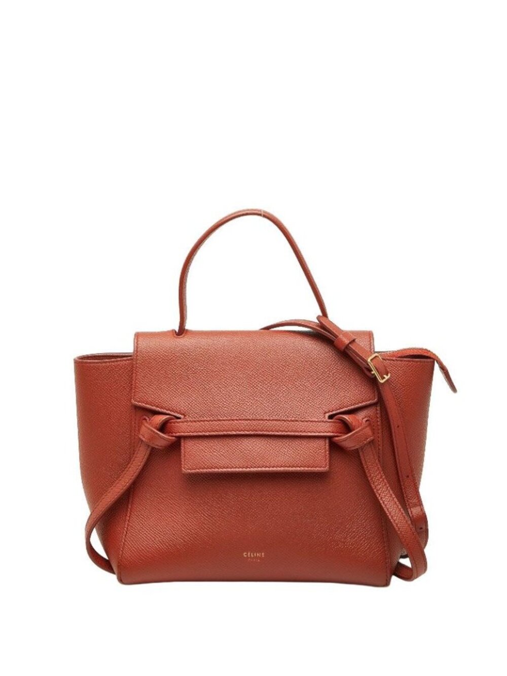 Celine Belt Bag Nano Catfish 2-Way Brown Leather